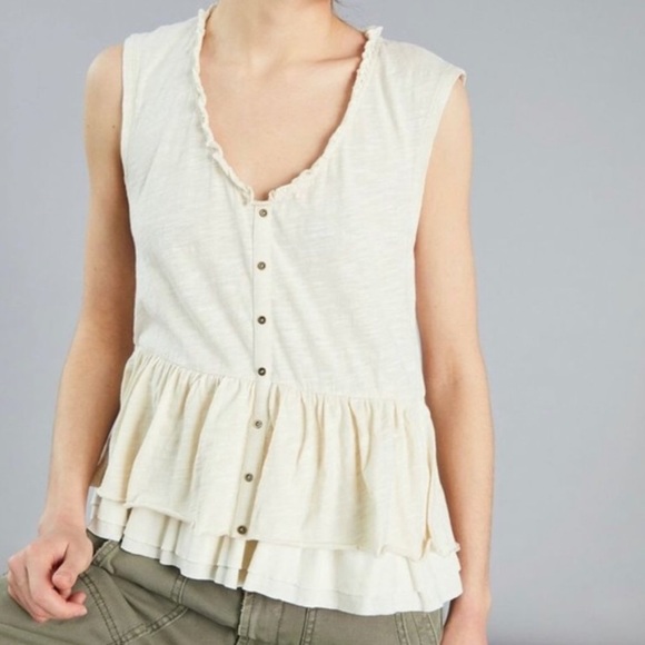 Anthropologie | PILCRO CHRISSY BABYDOLL TOP | Med. - Picture 7 of 8